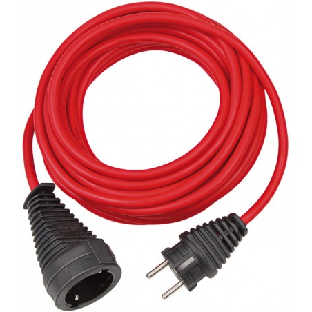 Kabel przedłużający w otulinie z wysokiej jakości tworzywa sztucznego 10m Czerwony H05VV-F 3G1,5mm²