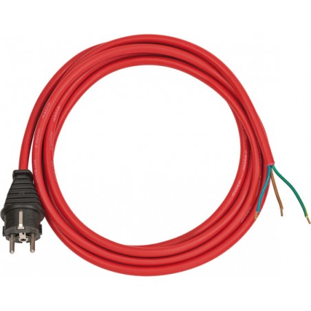 Przewód przyłącza IP44 czerwony 3m H05RR-F 3G1,5mm²