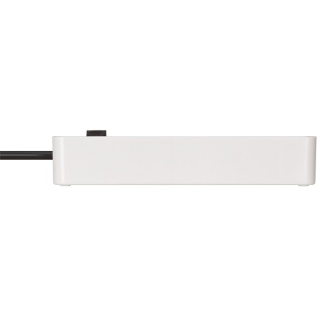 Ecolor Listwa zasilająca z USB 4 gniazda biało/czarna 1,5m